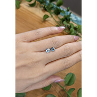 1.37&nbsp;Ct.Tw.Total Carat Weight Greenish Blue Sapphire Pair from Montana Life Style