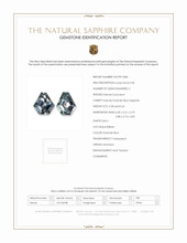 1.21 Ct.Tw.Total Carat Weight Greenish Blue Sapphire Pair from Montana Scan Report