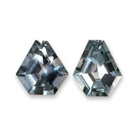 1.21 Ct.Tw.Total Carat Weight Greenish Blue Sapphire Pair from Montana Video