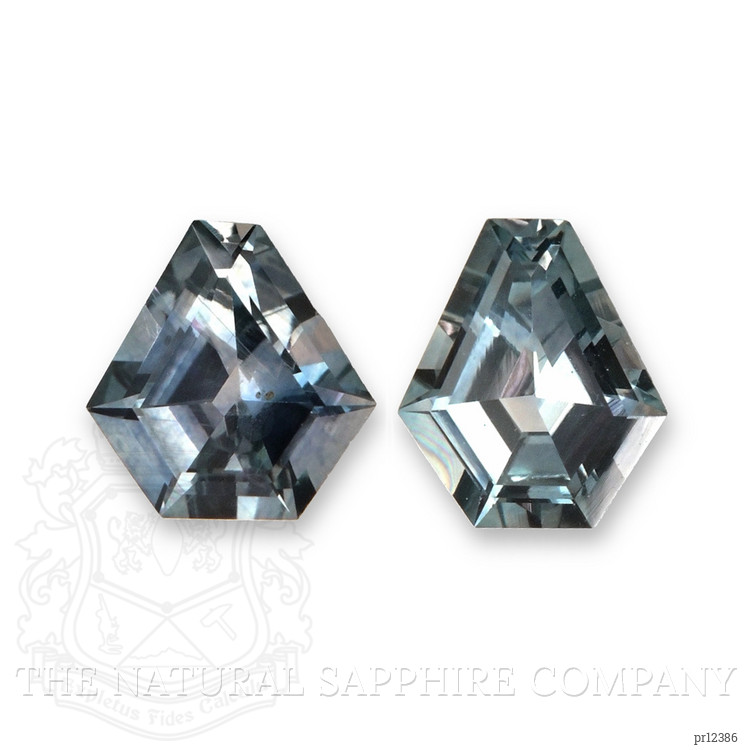 1.21 Ct.Tw. Greenish Blue Sapphire Pair from Montana