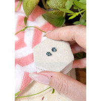 1.21 Ct.Tw.Total Carat Weight Greenish Blue Sapphire Pair from Montana Life Style