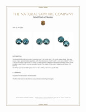 2.75 Ct.Tw.Total Carat Weight Greenish Blue Cabochon Sapphire Pair from Ceylon (Sri Lanka) Appraisal