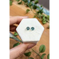 2.75&nbsp;Ct.Tw.Total Carat Weight Greenish Blue Cabochon Sapphire Pair from Ceylon (Sri Lanka) Life Style
