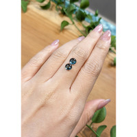 2.75&nbsp;Ct.Tw.Total Carat Weight Greenish Blue Cabochon Sapphire Pair from Ceylon (Sri Lanka) Life Style