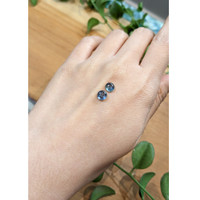 2.75&nbsp;Ct.Tw.Total Carat Weight Greenish Blue Cabochon Sapphire Pair from Montana Life Style