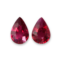 0.89 Ct.Tw.Total Carat Weight Ruby Pair from Mozambique Video