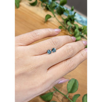 1.29 Ct.Tw.Total Carat Weight Bluish Green Sapphire Pair from Montana Life Style