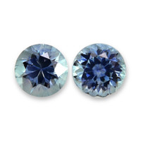 1.04 Ct.Tw.Total Carat Weight Bluish Green Sapphire Pair from Montana Video