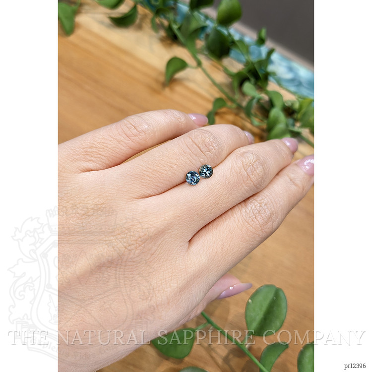1.04 Ct.Tw. Bluish Green Sapphire Pair from Montana