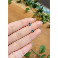 1.04&nbsp;Ct.Tw.Total Carat Weight Bluish Green Sapphire Pair from Montana Life Style