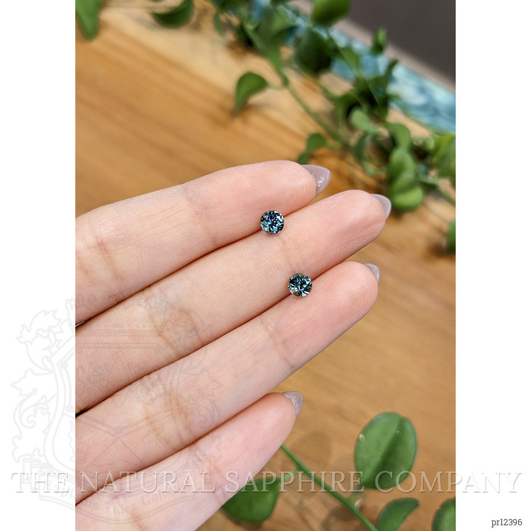 1.04 Ct.Tw. Bluish Green Sapphire Pair from Montana