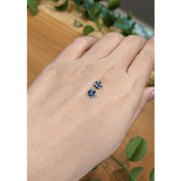 1.12 Ct.Tw.Total Carat Weight Greenish Blue Sapphire Pair from Montana Life Style