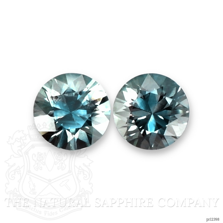 1.00 Ct.Tw. Greenish Blue Sapphire Pair from Montana