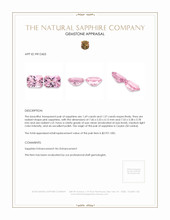 3.26 Ct.Tw.Total Carat Weight Pink Sapphire Pair from Ceylon (Sri Lanka) Appraisal