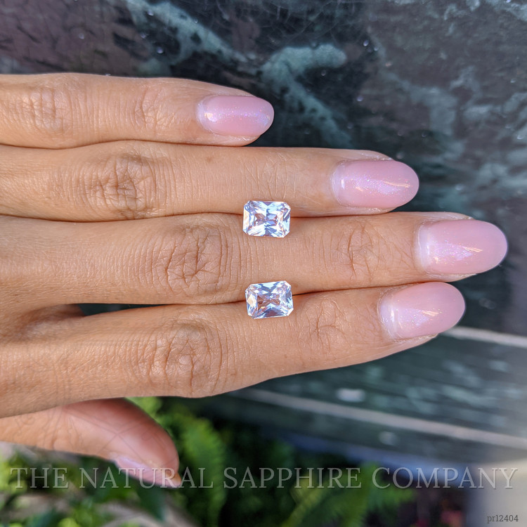4.28 Ct.Tw. Peach Sapphire Pair from Ceylon (Sri Lanka)