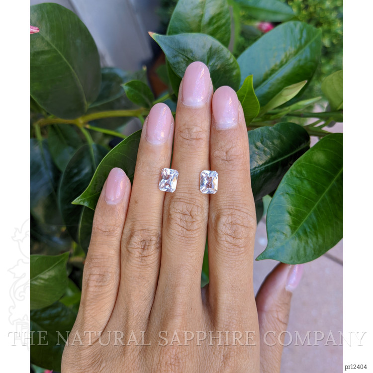 4.28 Ct.Tw. Peach Sapphire Pair from Ceylon (Sri Lanka)