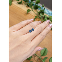 1.64&nbsp;Ct.Tw.Total Carat Weight Blue Sapphire Pair from Montana Life Style