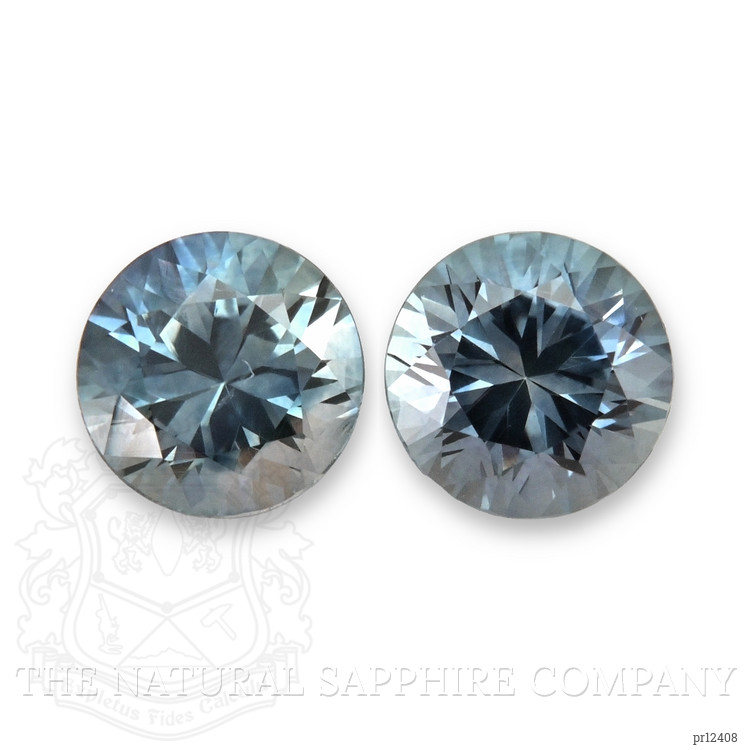 1.65 Ct.Tw. Greyish Blue Sapphire Pair from Montana