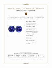 2.10 Ct.Tw.Total Carat Weight Blue Sapphire Pair from Ceylon (Sri Lanka) Scan Report