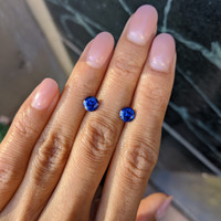 2.10&nbsp;Ct.Tw.Total Carat Weight Blue Sapphire Pair from Ceylon (Sri Lanka) Life Style