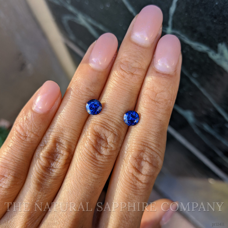 2.10 Ct.Tw. Blue Sapphire Pair from Ceylon (Sri Lanka)