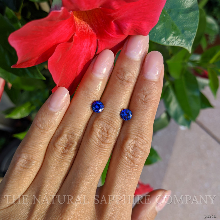 2.10 Ct.Tw. Blue Sapphire Pair from Ceylon (Sri Lanka)