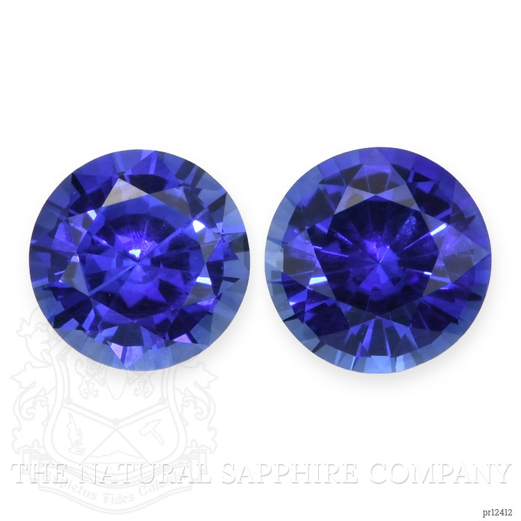 2.08 Ct.Tw. Blue Sapphire Pair from Ceylon (Sri Lanka)