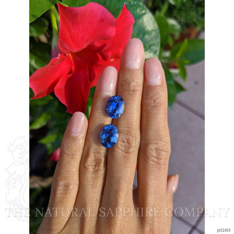 11.83 Ct.Tw. Blue Sapphire Pair from Madagascar