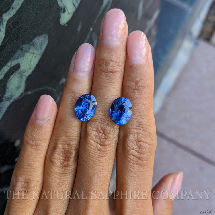 11.83 Ct.Tw. Blue Sapphire Pair from Madagascar
