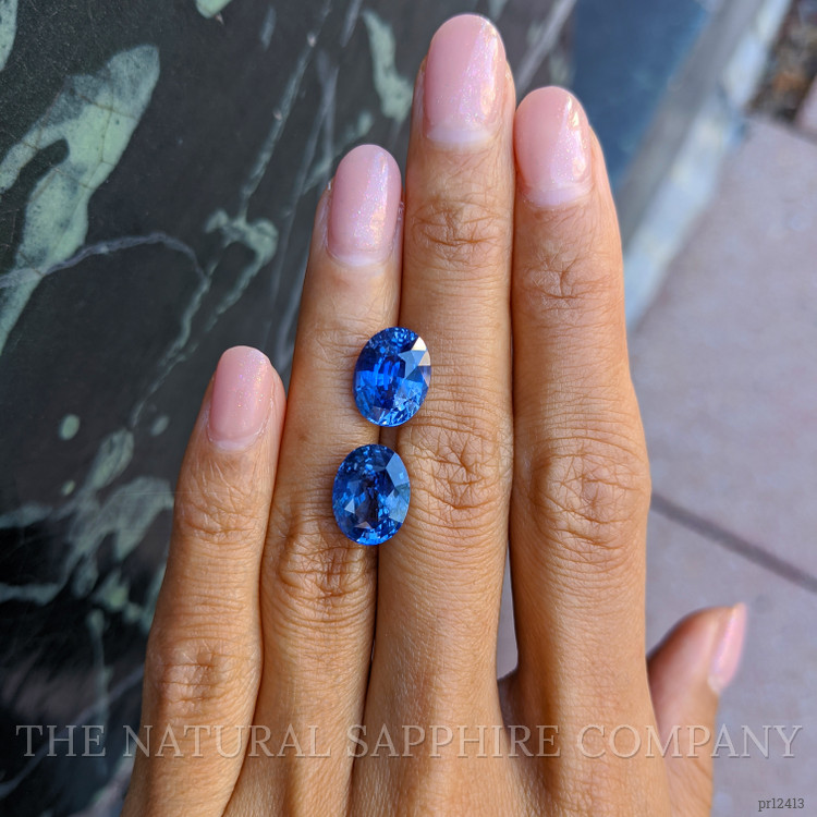 11.83 Ct.Tw. Blue Sapphire Pair from Madagascar