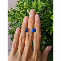 6.64&nbsp;Ct.Tw.Total Carat Weight Blue Sapphire Pair from Ceylon (Sri Lanka) Life Style