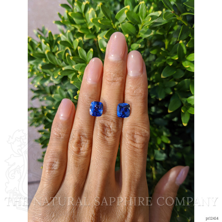 6.64 Ct.Tw. Blue Sapphire Pair from Ceylon (Sri Lanka)