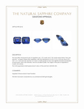 2.73 Ct.Tw.Total Carat Weight Blue Sapphire Pair from Ceylon (Sri Lanka) Appraisal