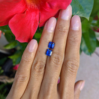 2.73&nbsp;Ct.Tw.Total Carat Weight Blue Sapphire Pair from Ceylon (Sri Lanka) Life Style