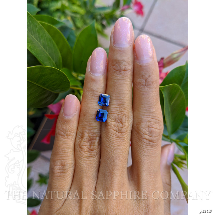 2.73 Ct.Tw. Blue Sapphire Pair from Ceylon (Sri Lanka)