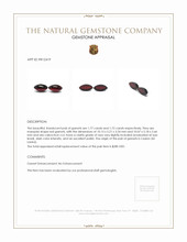 3.49 Ct.Tw.Total Carat Weight Red Cabochon Garnet Pair from Ceylon (Sri Lanka) Appraisal