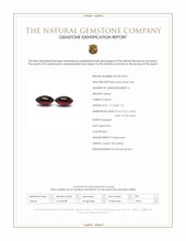 3.49 Ct.Tw.Total Carat Weight Red Cabochon Garnet Pair from Ceylon (Sri Lanka) Scan Report