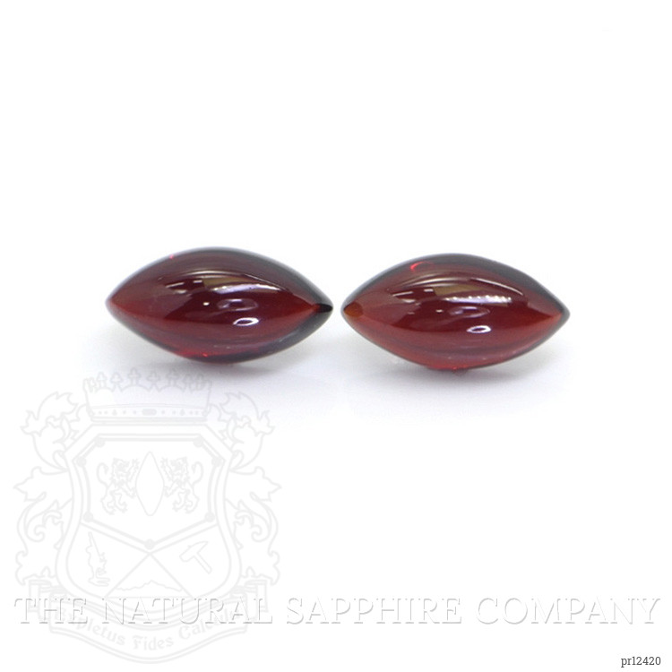 3.20 Ct.Tw. Cabochon Garnet Pair from Ceylon (Sri Lanka)