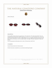 3.48 Ct.Tw.Total Carat Weight Red Cabochon Garnet Pair from Ceylon (Sri Lanka) Appraisal