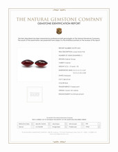3.48 Ct.Tw.Total Carat Weight Red Cabochon Garnet Pair from Ceylon (Sri Lanka) Scan Report