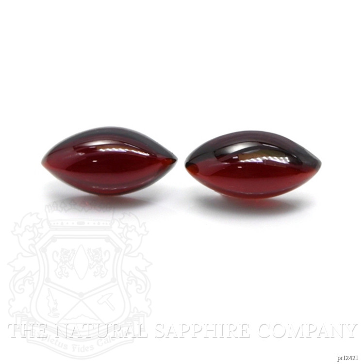3.48 Ct.Tw. Cabochon Garnet Pair from Ceylon (Sri Lanka)
