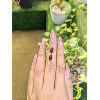 3.12&nbsp;Ct.Tw.Total Carat Weight Cabochon Garnet Pair from Ceylon (Sri Lanka) Life Style