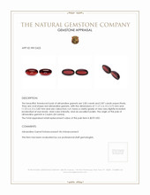 5.70 Ct.Tw.Total Carat Weight Red Cabochon Almandine Garnet Pair from Ceylon (Sri Lanka) Appraisal