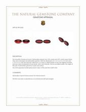 5.70 Ct.Tw.Total Carat Weight Cabochon Almandine Garnet Pair from Ceylon (Sri Lanka) Appraisal