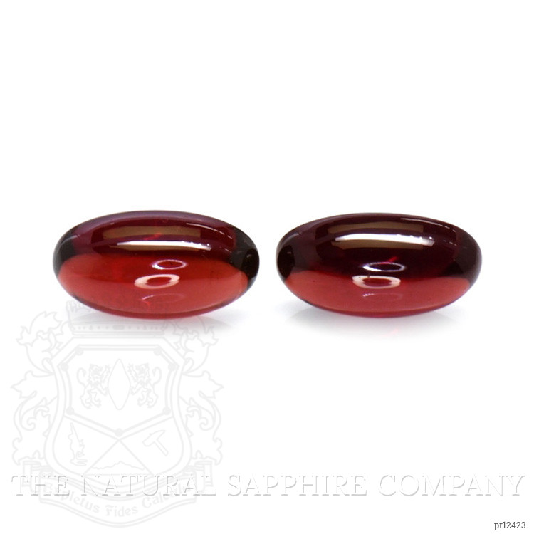 5.70 Ct.Tw. Cabochon Almandine Garnet Pair from Ceylon (Sri Lanka)