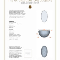 5.70 Ct.Tw.Total Carat Weight Cabochon Almandine Garnet Pair from Ceylon (Sri Lanka) 3 D Scan Report