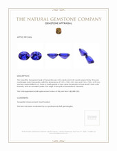 4.86 Ct.Tw.Total Carat Weight Violet Tanzanite Pair from Tanzania Appraisal