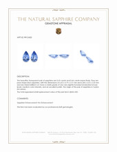 0.91 Ct.Tw.Total Carat Weight Blue Sapphire Pair from Ceylon (Sri Lanka) Appraisal