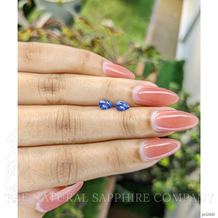 0.91 Ct.Tw. Blue Sapphire Pair from Ceylon (Sri Lanka)