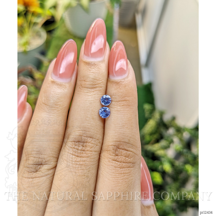 0.97 Ct.Tw. Blue Sapphire Pair from Ceylon (Sri Lanka)